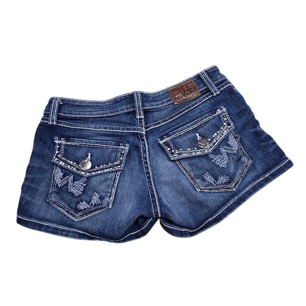 BKE‎ Stella Denim Jean Shorts Women's 26 Embroidered 28"W x 3"L Western Rodeo